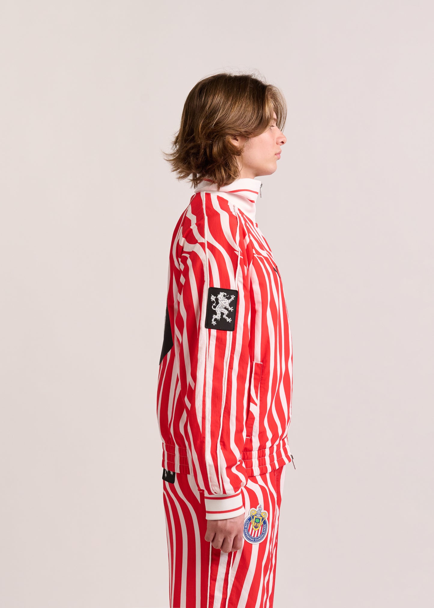 PUMA X LYM X CHIVAS RED AND WHITE SWIRL SPORT JACKET SELECT