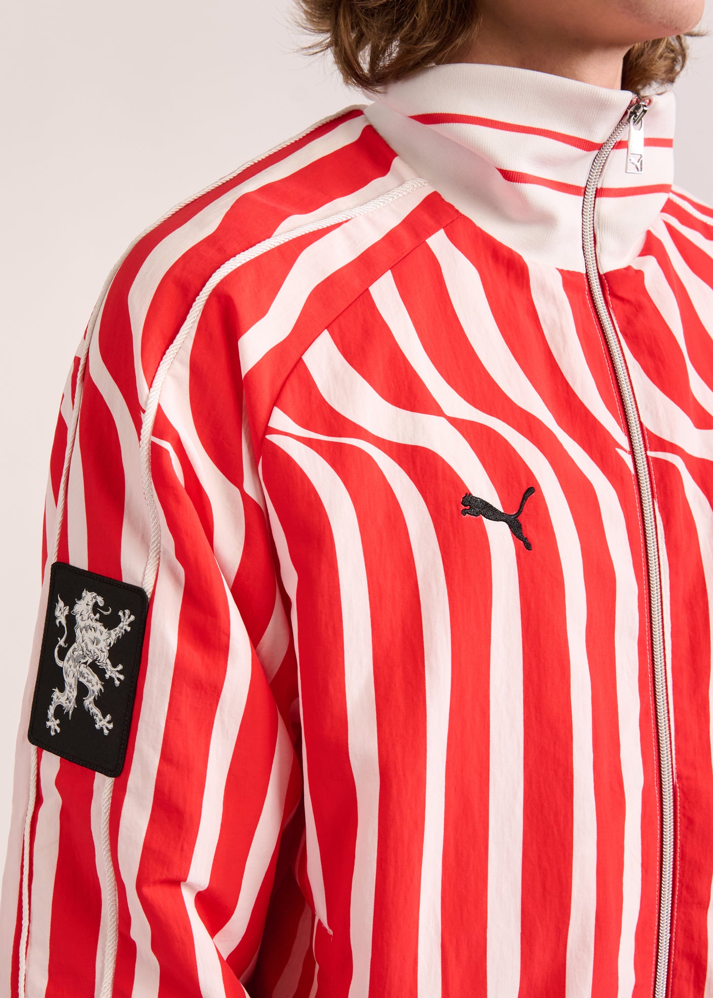 PUMA X LYM X CHIVAS RED AND WHITE SWIRL SPORT JACKET SELECT
